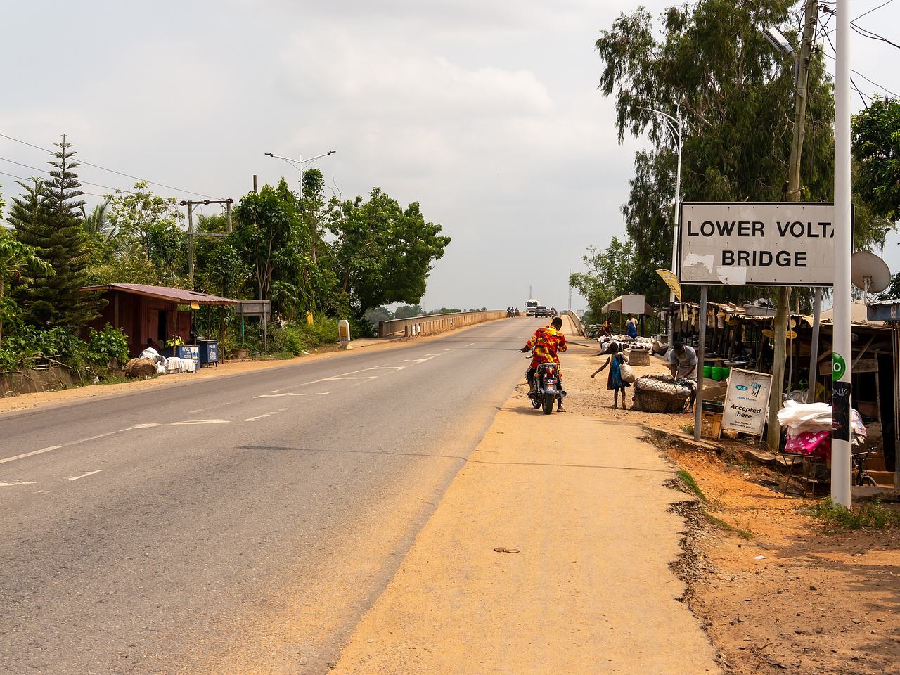 At the Lower Volta Bridge in Sokpoe, Ghana 