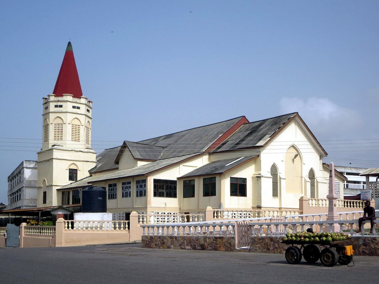 Christ Church Cathedral (1865) at Cape Coast is the oldest Anglican church in Ghana.