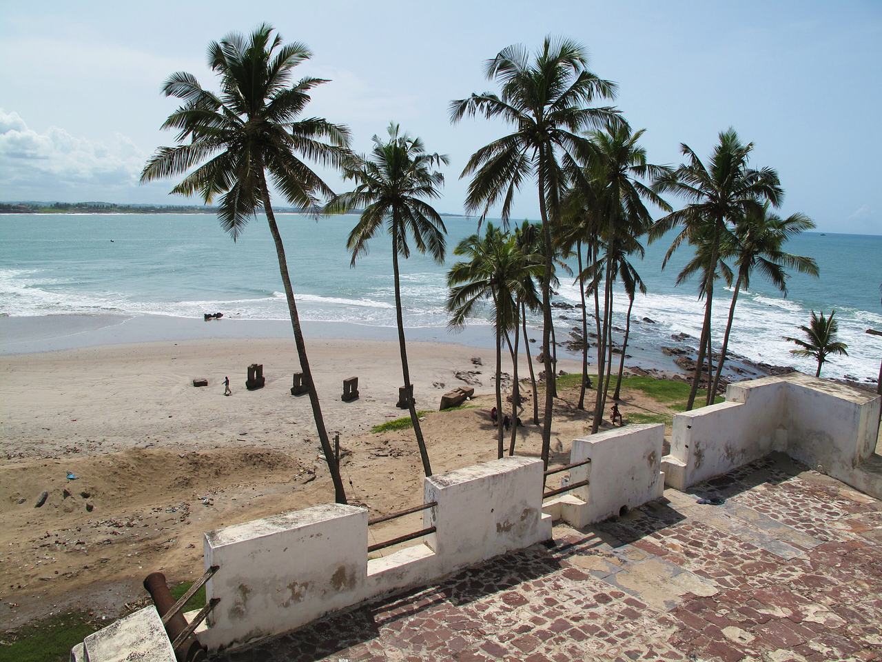 Elmina Beach, view from the Fort São Jorge da Mina