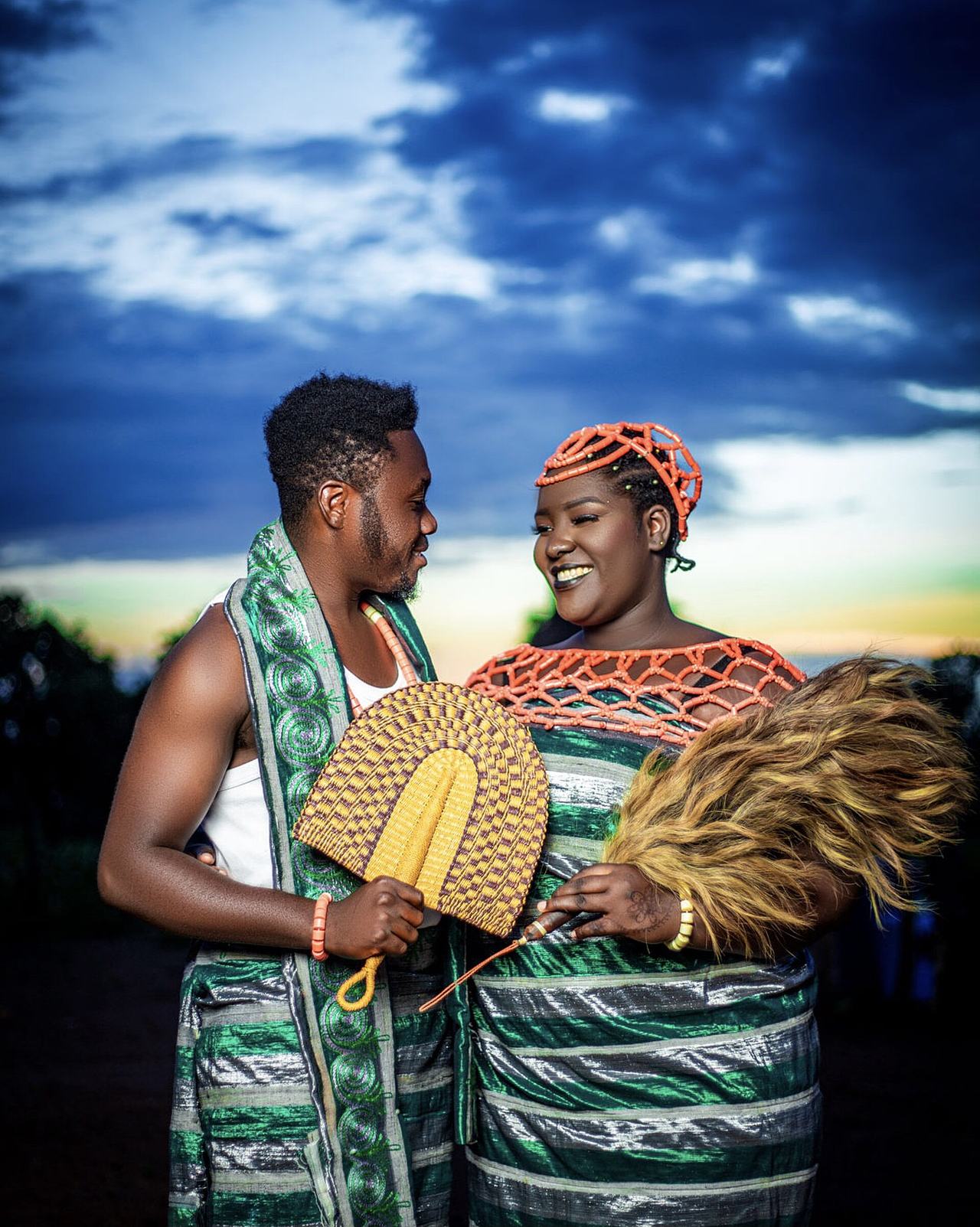 First-time couples in the traditional attire during marriage ceremony in Upper West Region of Ghana.