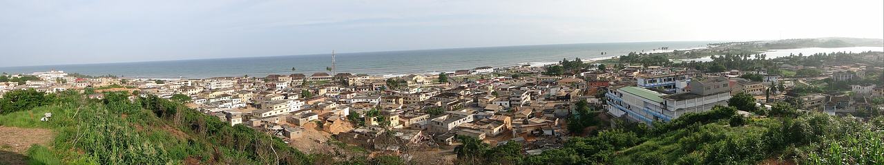 Panorama over Town from Fort Victoria − Cape Coast − Central region