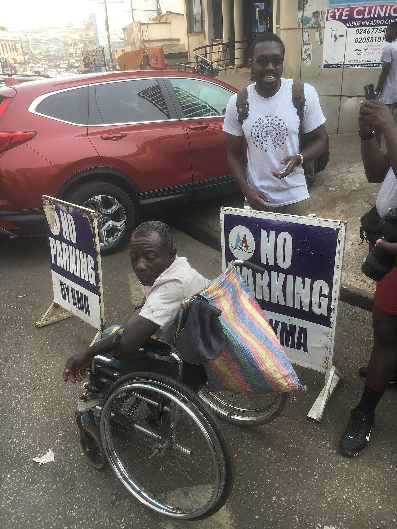 Means of transportation for a disabled man