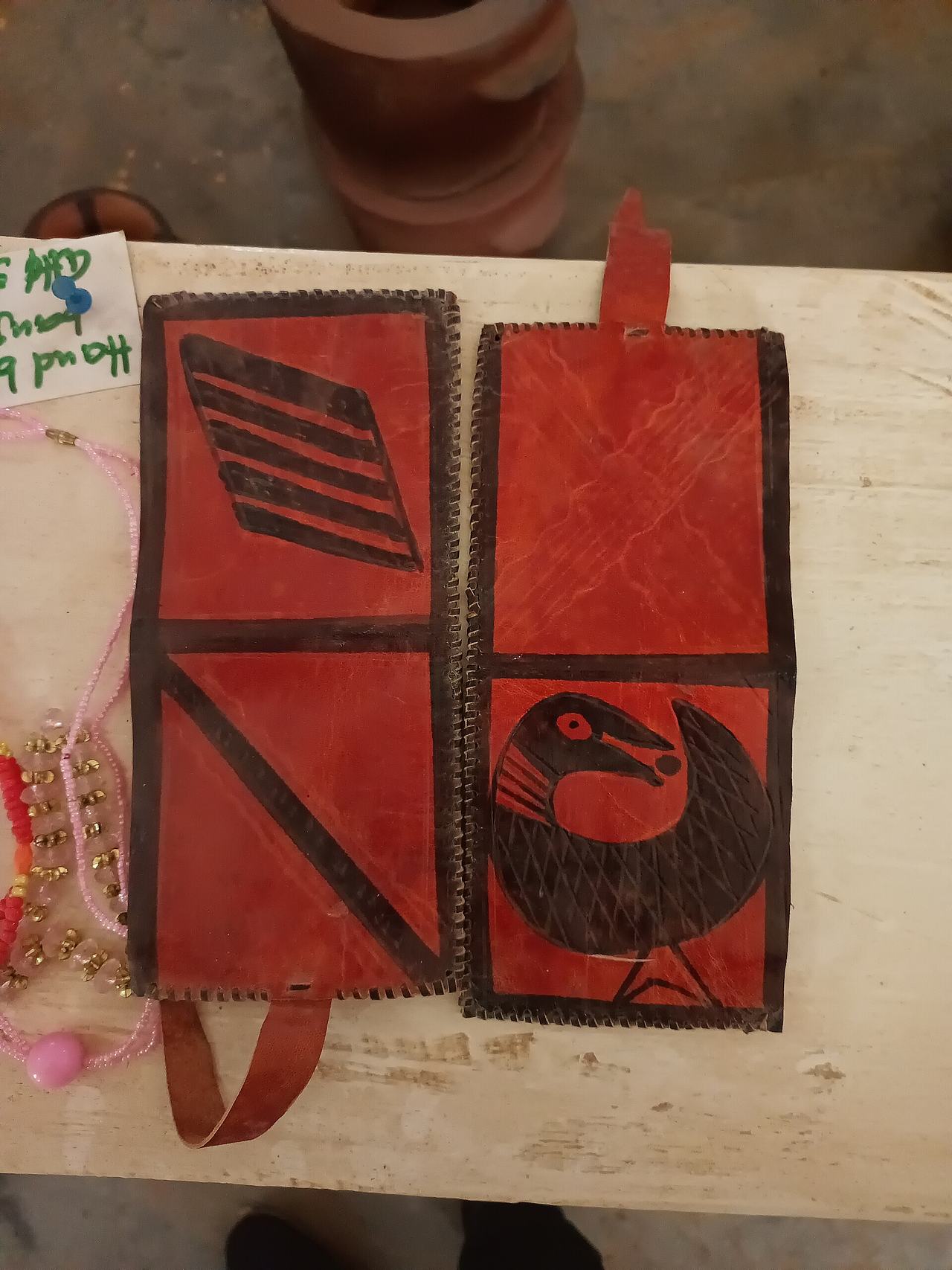 A locally made purse for keeping money in upper east region of Ghana