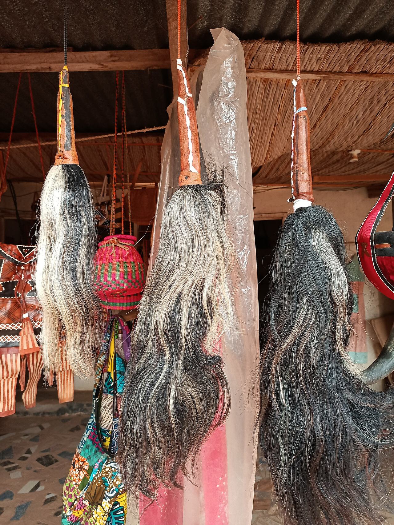 A tail of an animal covered by leather in upper east region of Ghana