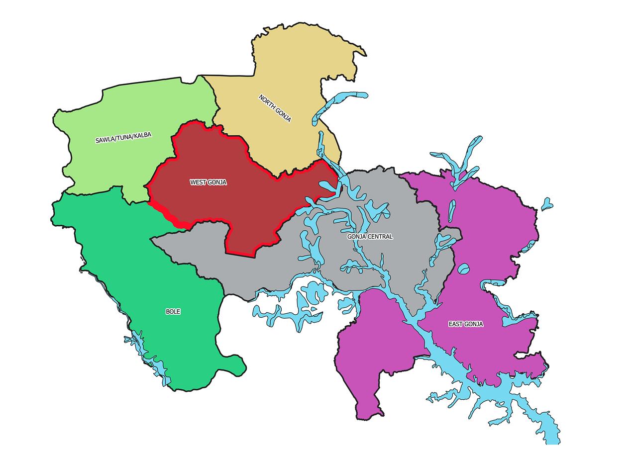 Districts of Savannah Region of Ghana