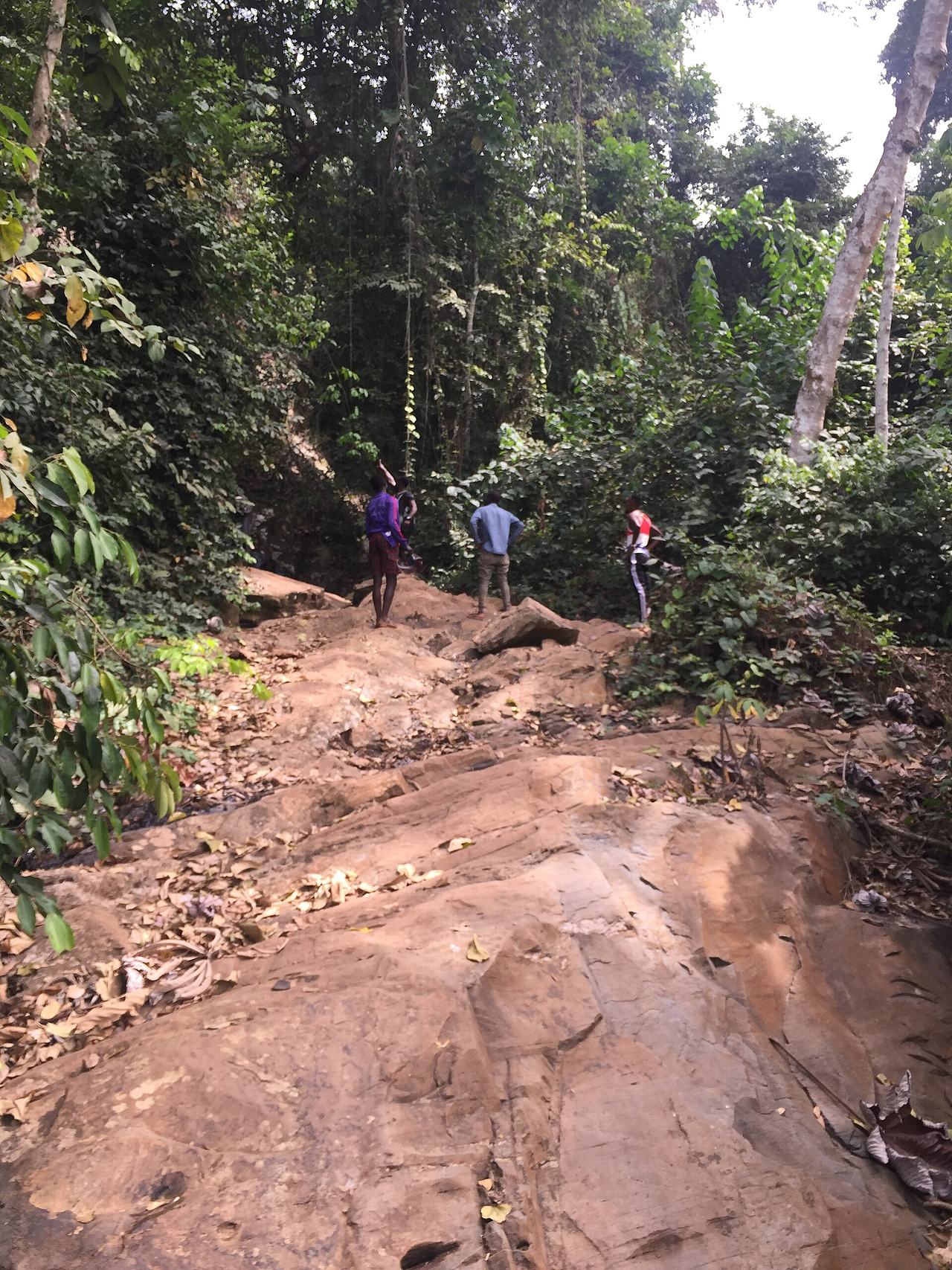 Captured image of Sefwi Boinzan waterfall in the Western North Region in Ghana