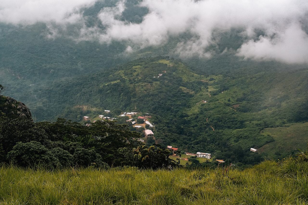 Amedzofe, is the highest habitable place in Ghana at more than 600 meters, is perched at the foot of Mt. Gemi. Located in the Volta Region of Ghana.