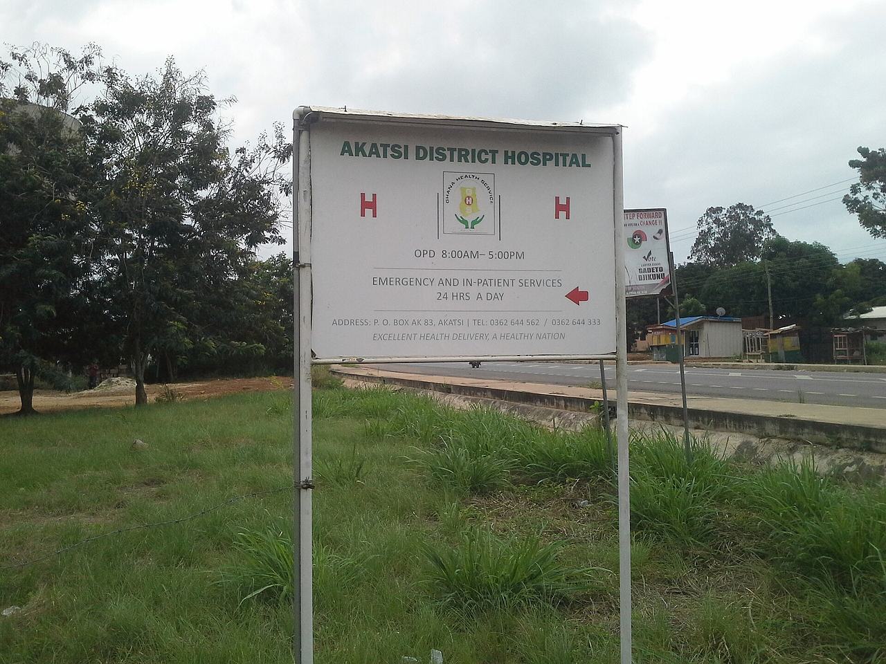 Akatsi District Hospital signpost