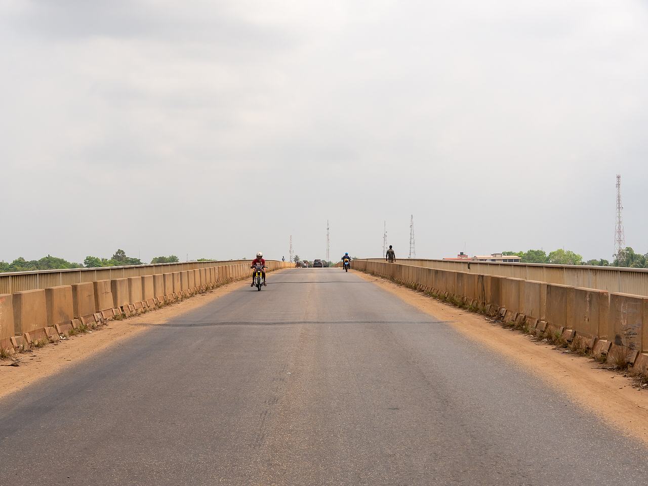 Lower Volta Bridge in the South Tongu District, Ghana 