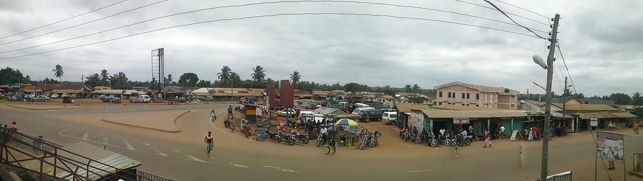 Panoramic view of Akatsi roads leading to Aflao and Dzodze