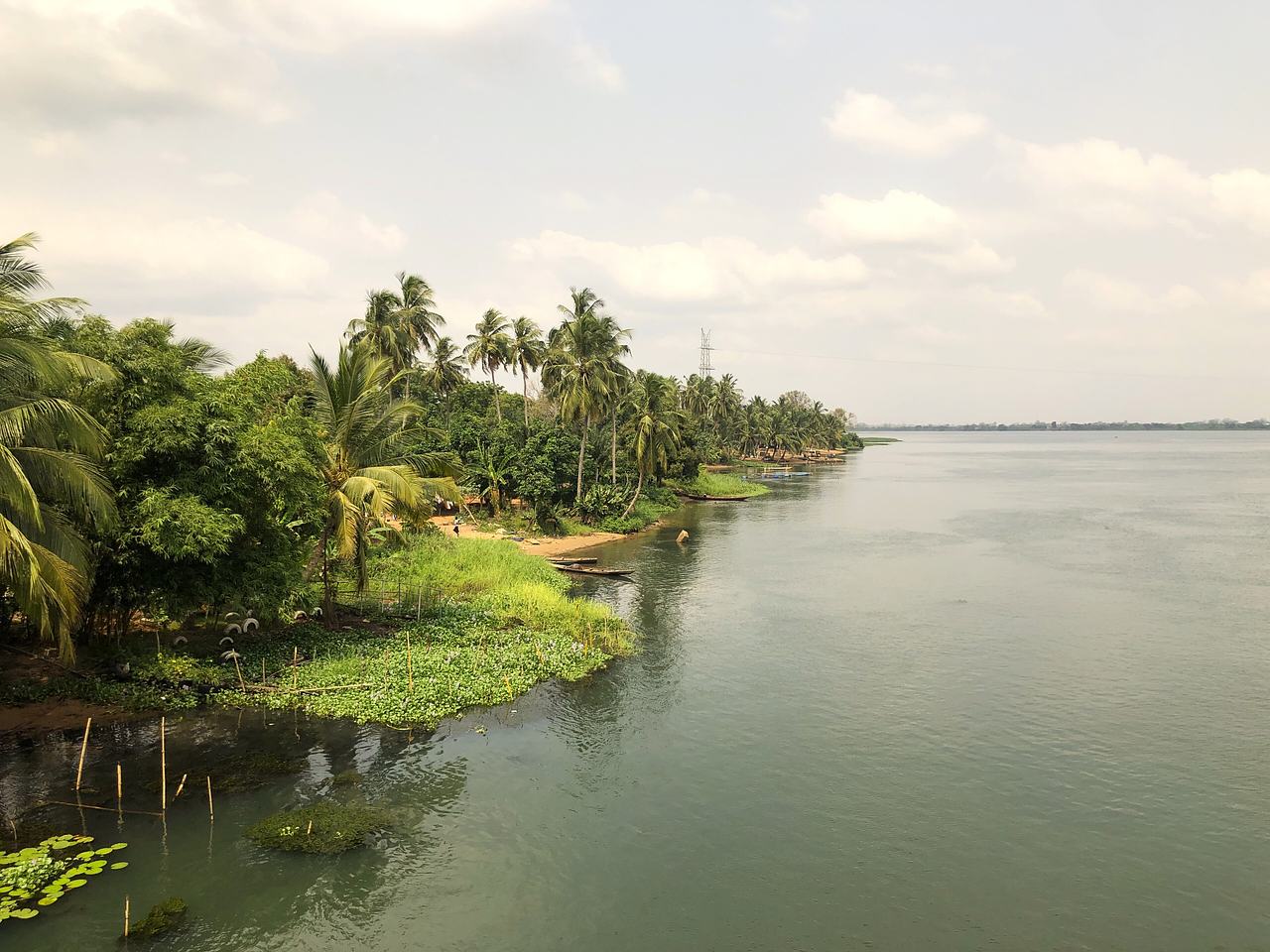Lake Volta, the largest artificial reservoir in the world based on surface area, is contained behind the Akosombo Dam which generates a substantial amount of Ghana's electricity.