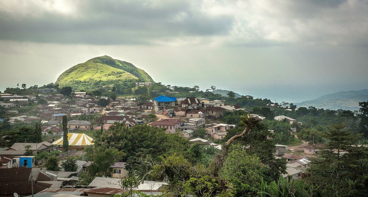 Amedzofe, is the highest habitable place in Ghana at more than 600 meters, is perched at the foot of Mt. Gemi