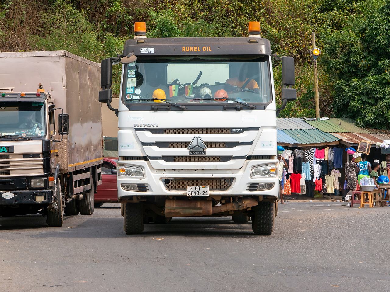 CNHTC Howo truck on the Adomi Bridge, Ghana 