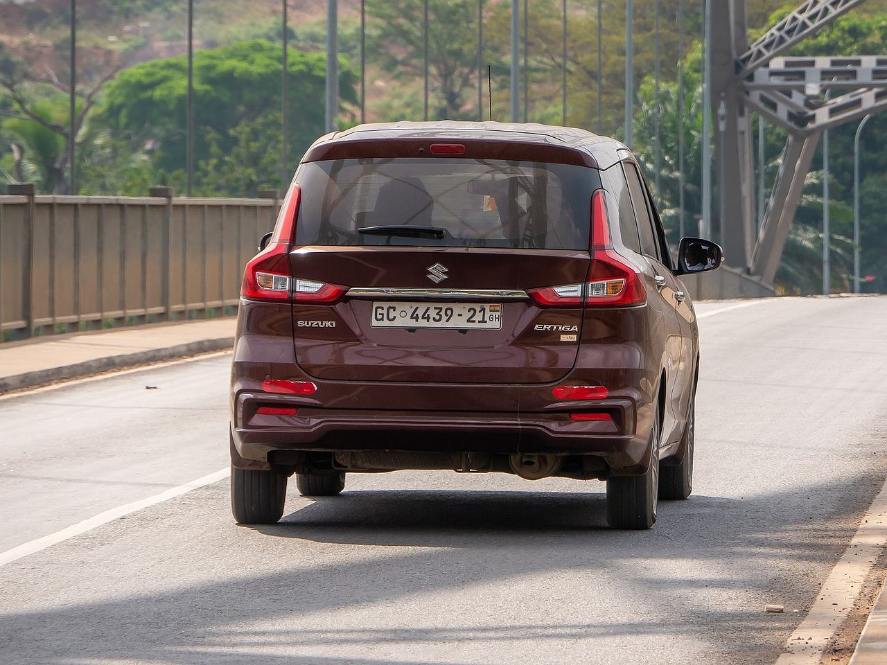 Suzuki Ertiga on the Adomi Bridge, Ghana 