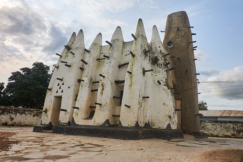 Nakore mosque with one side renovated