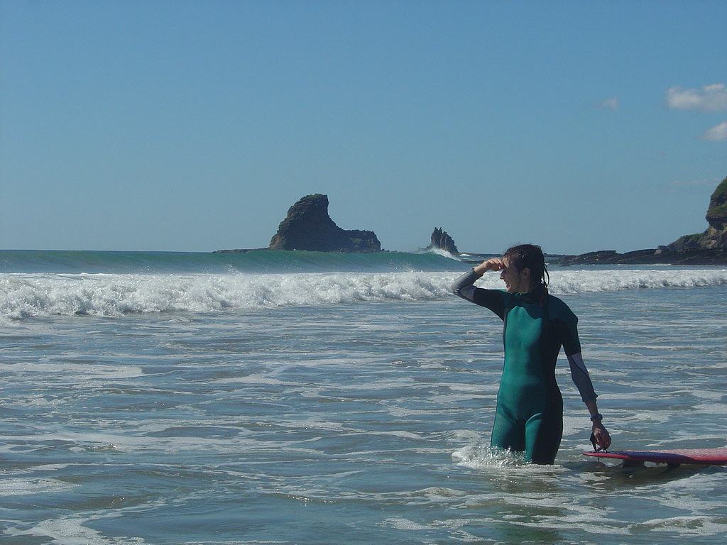 Karen Leavitt, Surfing, Buena Vista Surf Club, Playa Maderas, Nicaragua, December 22 2009.