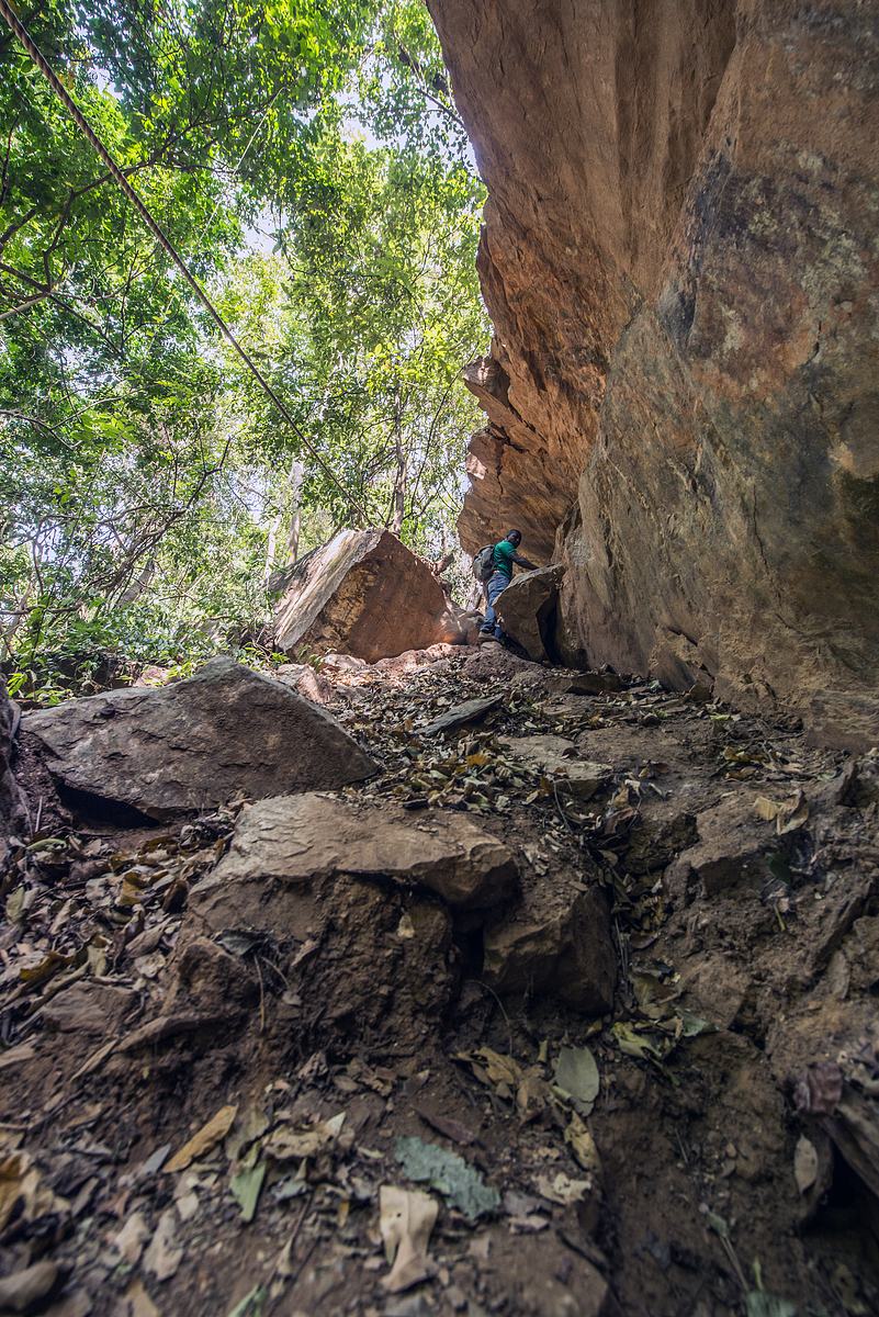 A trail winding through the landscape of Kyabobo National Park.