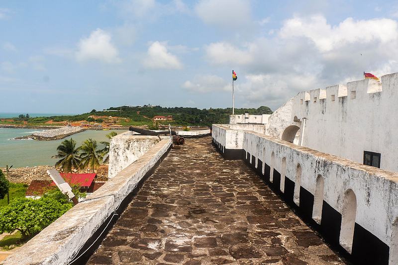 Fort Metal Cross on a promontory at the fishing community of Infuma in Dixcove, Western Region, Ghana.