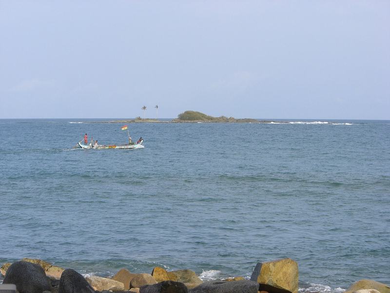 Golden sand beach at Busua in Ghana's Western Region.