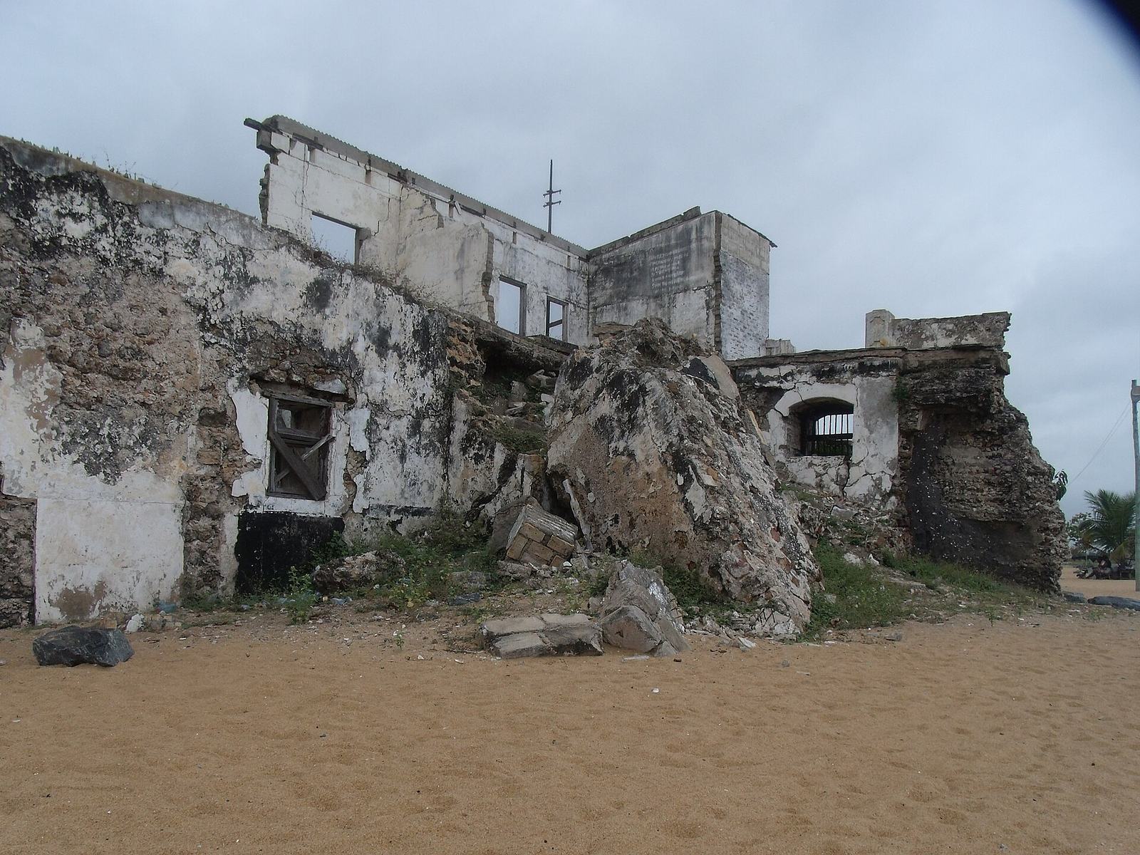 Outside view of the Fort Prinzenstein in Keta, Ghana. 16