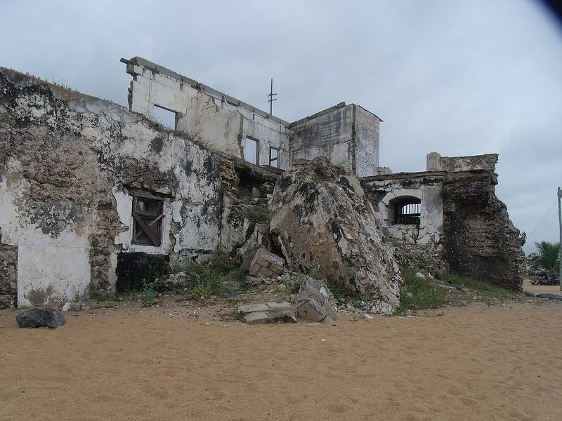 Outside view of the Fort Prinzenstein in Keta, Ghana. 16