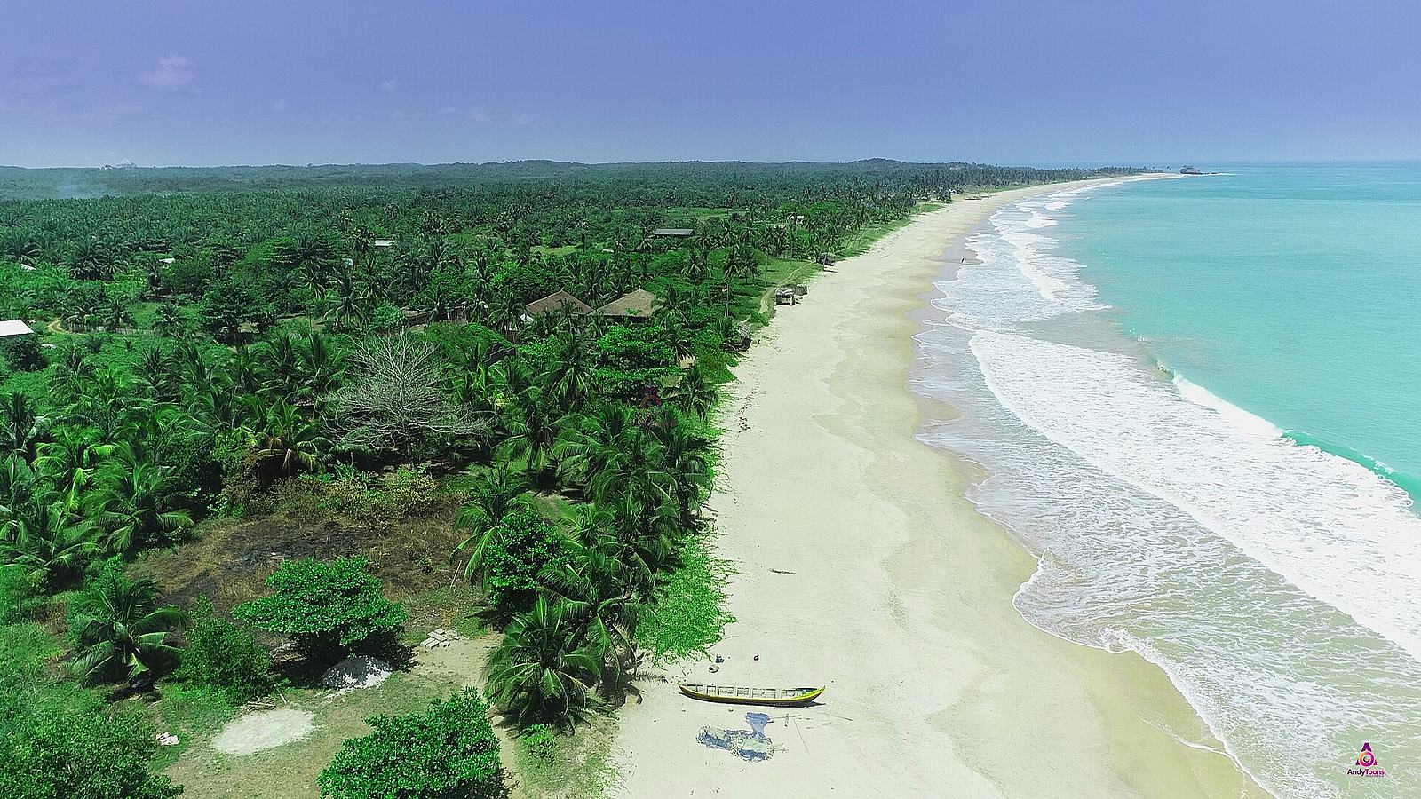 The beautiful beach of a small town called Butre (Ghana )