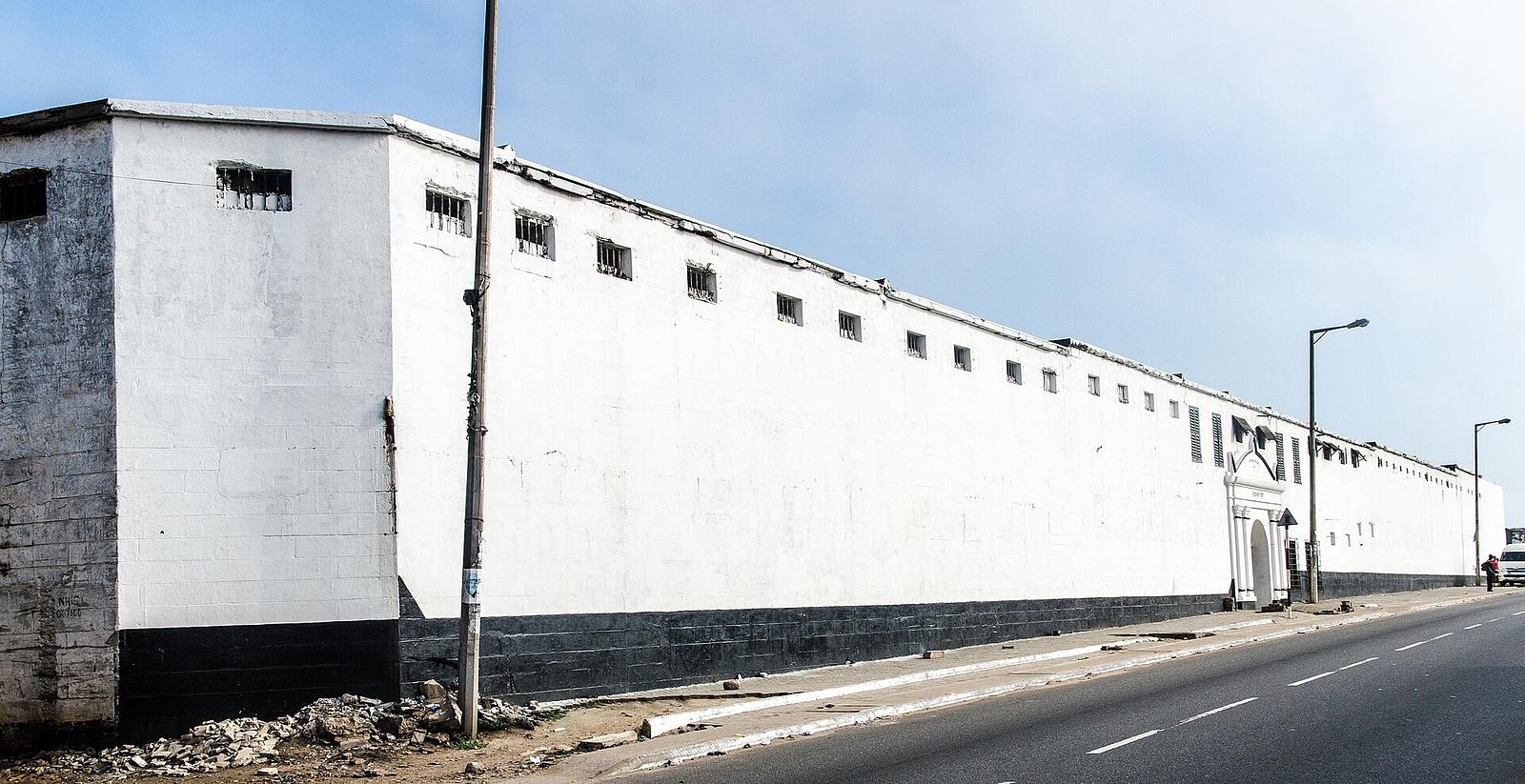Exterior view of Ussher Fort in Accra, Ghana