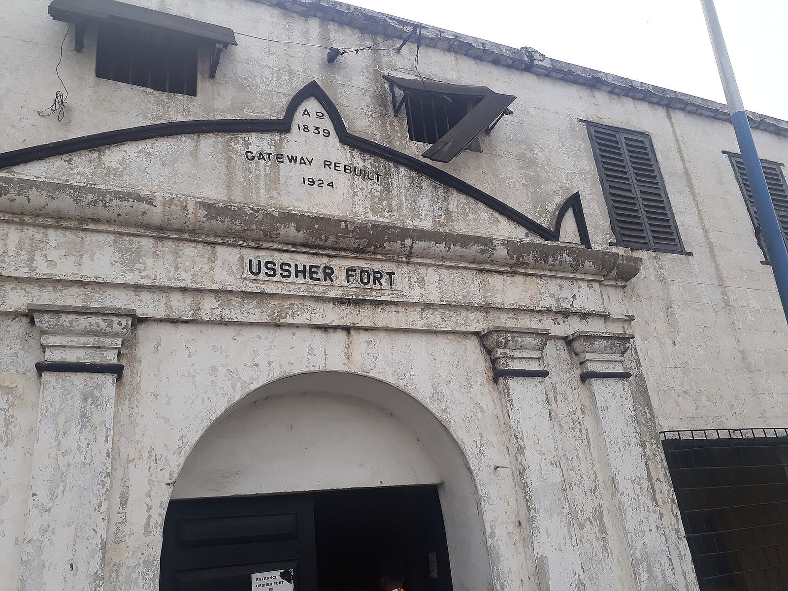 Entrance gateway of Ussher Fort in Jamestown, Accra