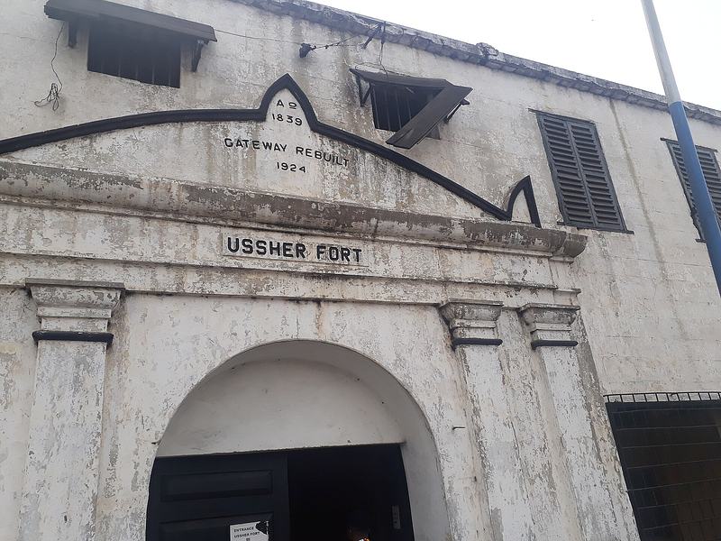 Entrance gateway of Ussher Fort in Jamestown, Accra