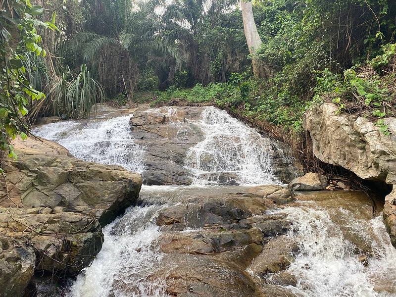 View of Obosomase Waterfalls in Ghana