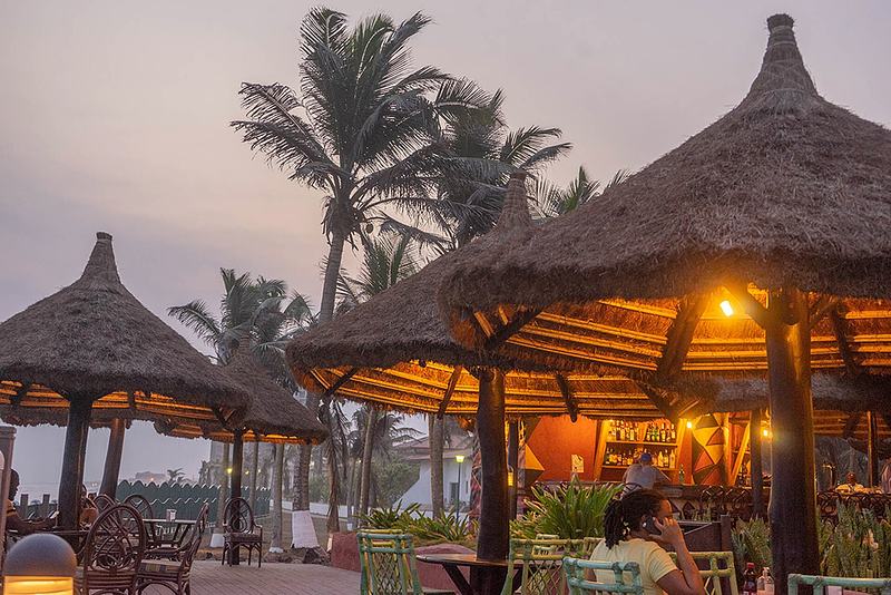 Cozy evening at Labadi Beach Accra