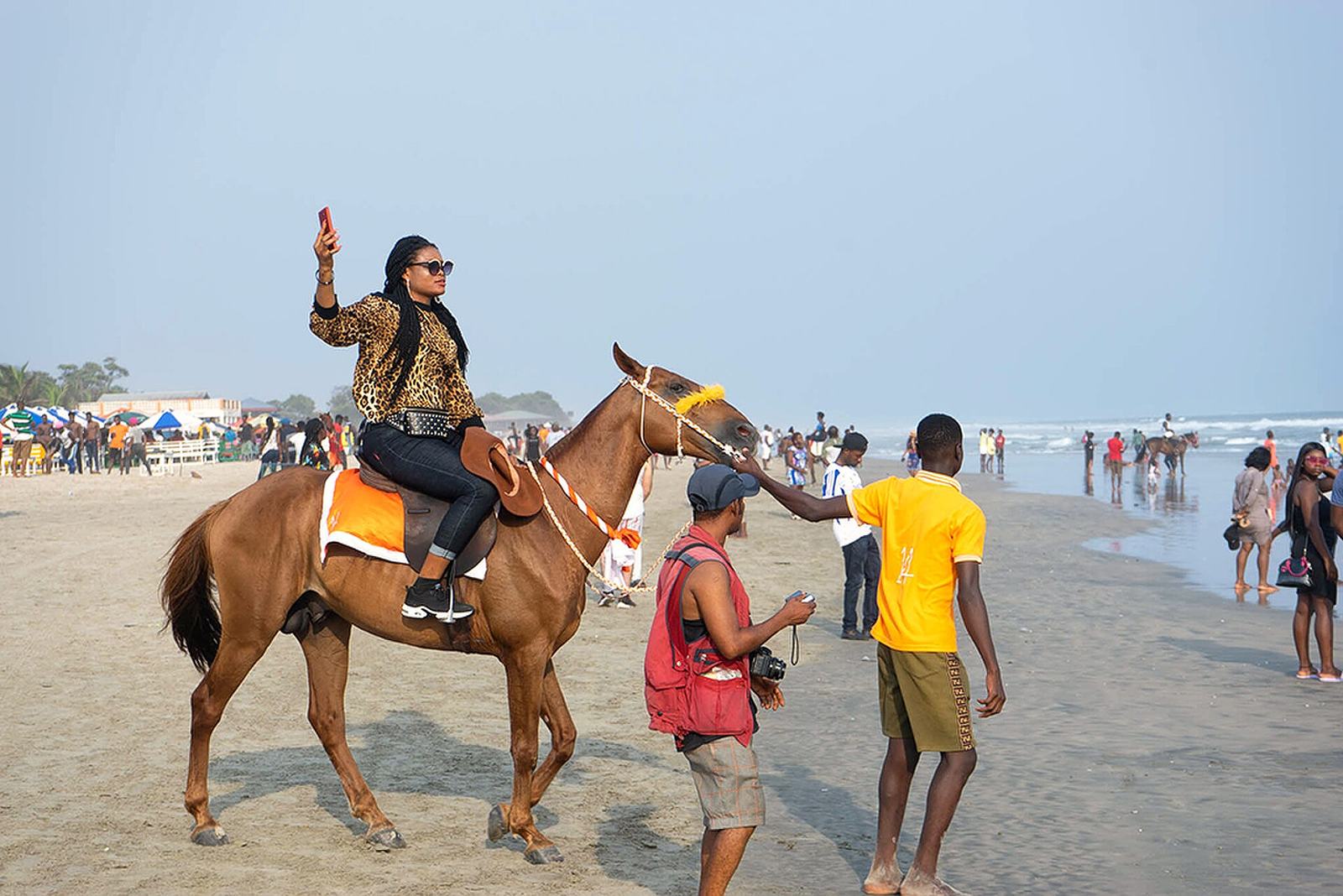 Horse riding at Labadi Beach Accra
