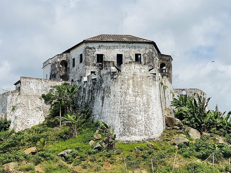 Fort Saint Anthony on its rocky promontory at Axim, Western Region, Ghana