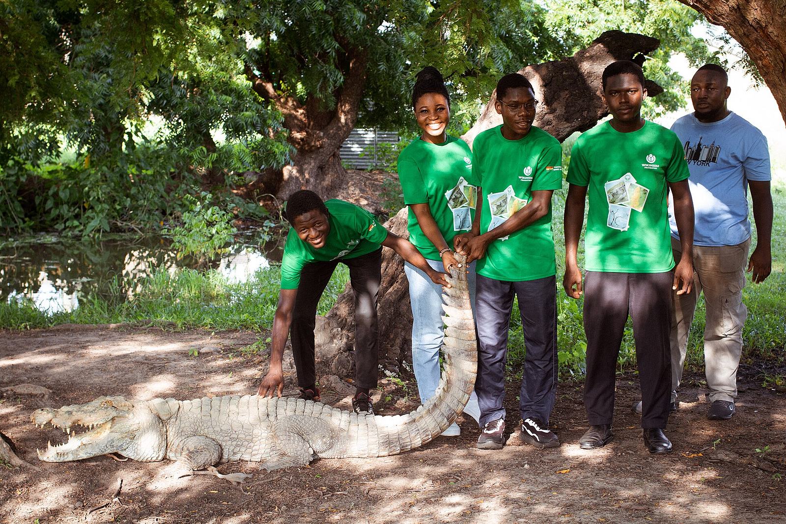 Wiki Loves Earth 2025 Ghana team at Paga crocodile pond