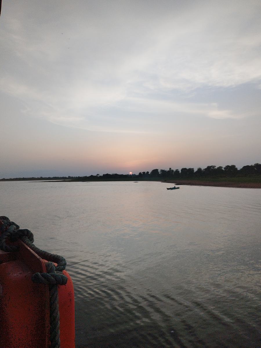 The Oti River seen in the evening light.