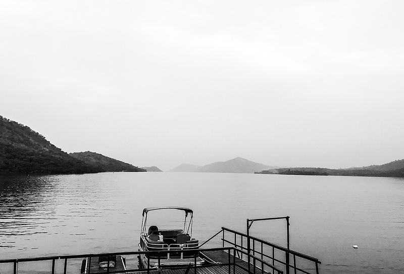 Boat dock at Akosombo on the Volta Lake where the Dodi Princess ferry departs for Dodi Island.