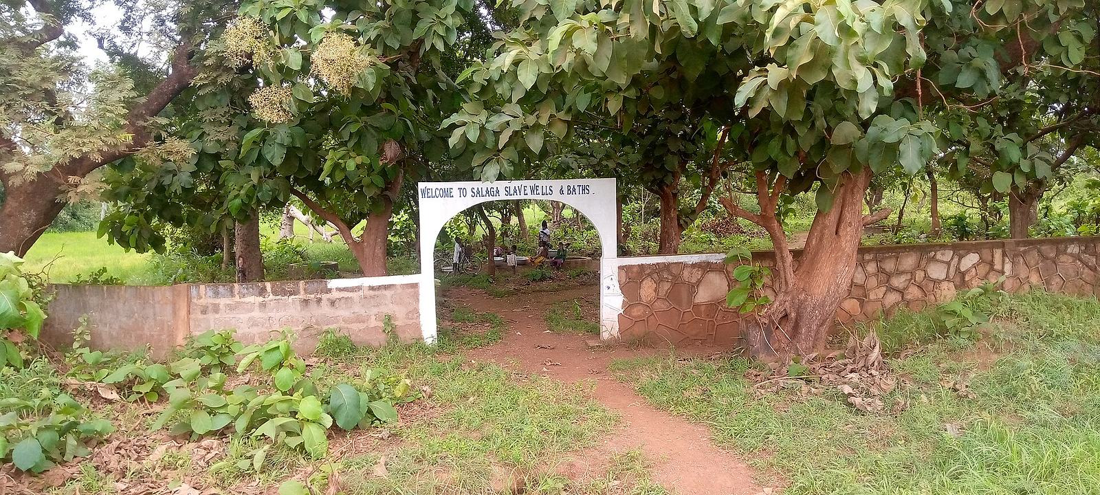 Entrance gateway to the Salaga Slave wells and baths heritage site in Ghana