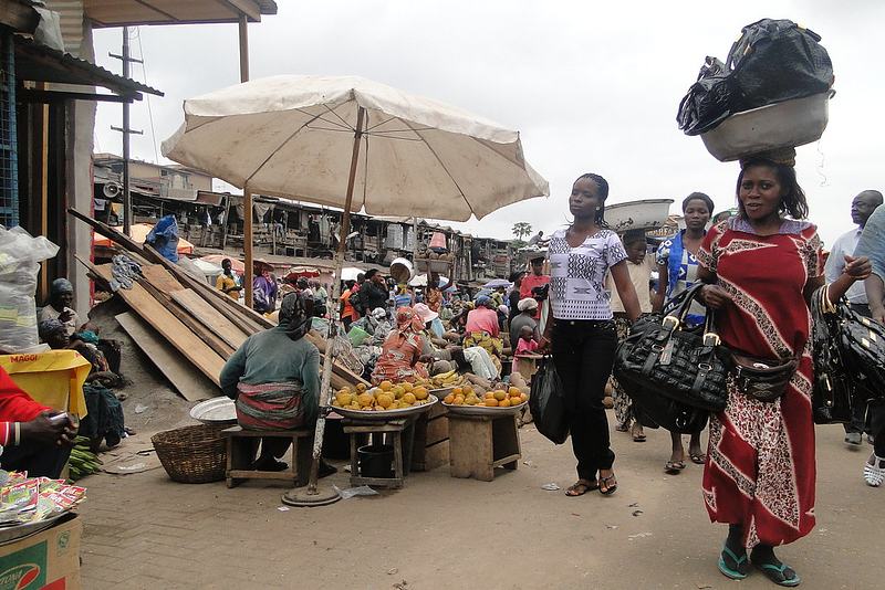 Street Scene in Kejetia Market - Kumasi - Ghana
