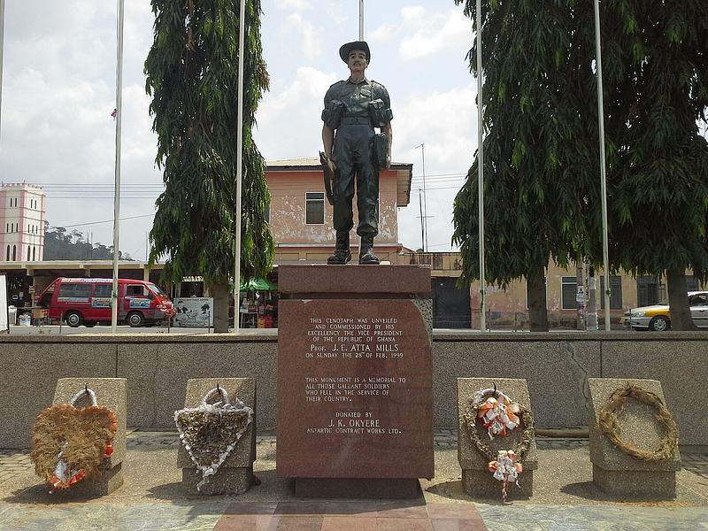 Grounds of Jackson Park in Koforidua, Ghana