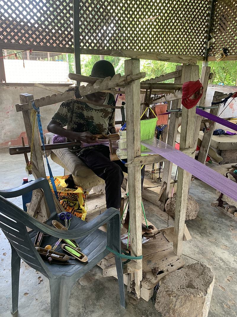 Kente weaving at Tafi Abuife community in the Volta Region of Ghana.