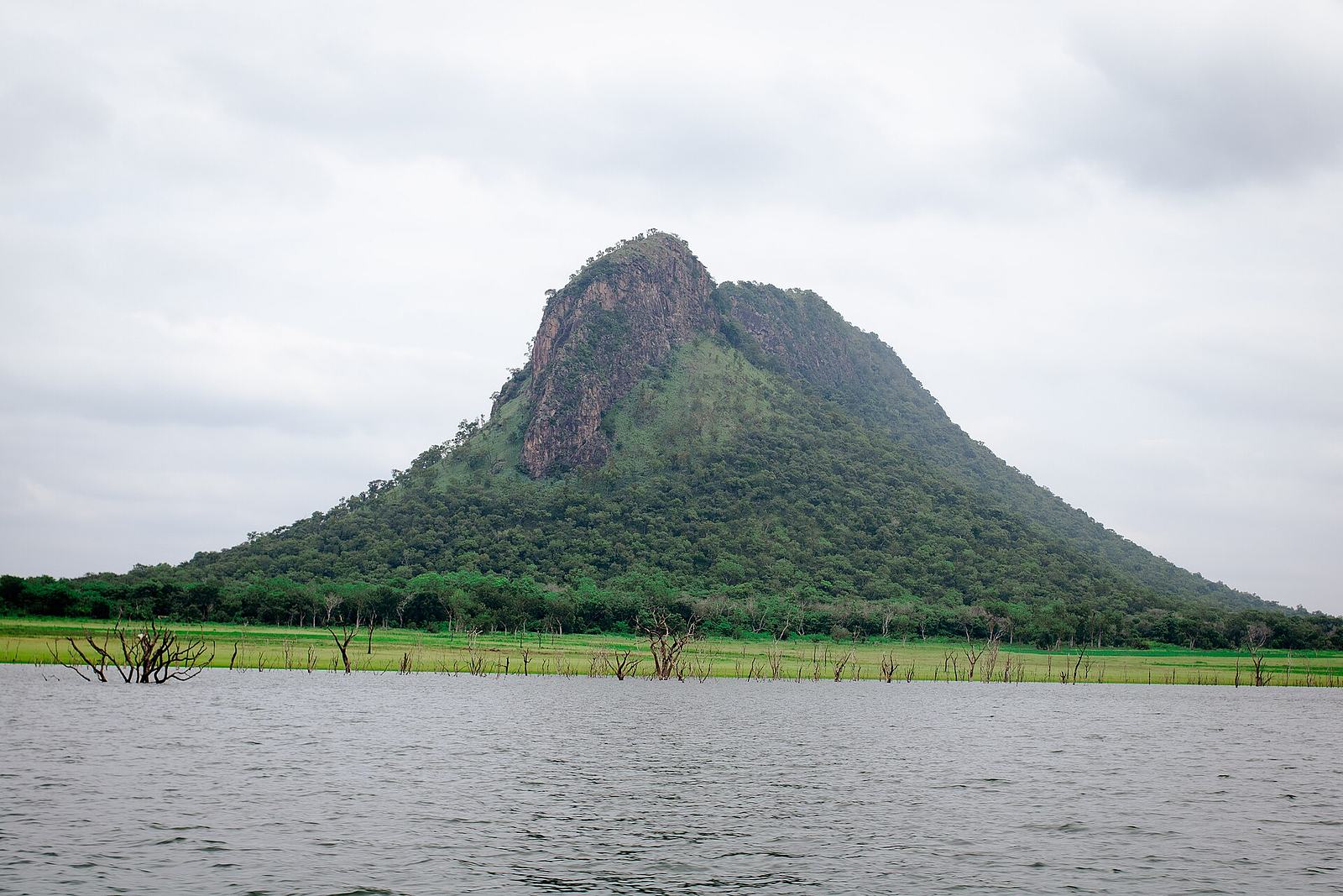 View of a mountain at Wechiau Hippopotamus Sanctuary in the upperwest region of Ghana