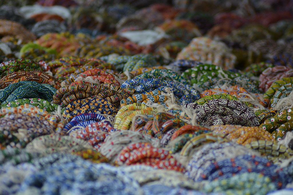 Beads for sale at the Koforidua beads market