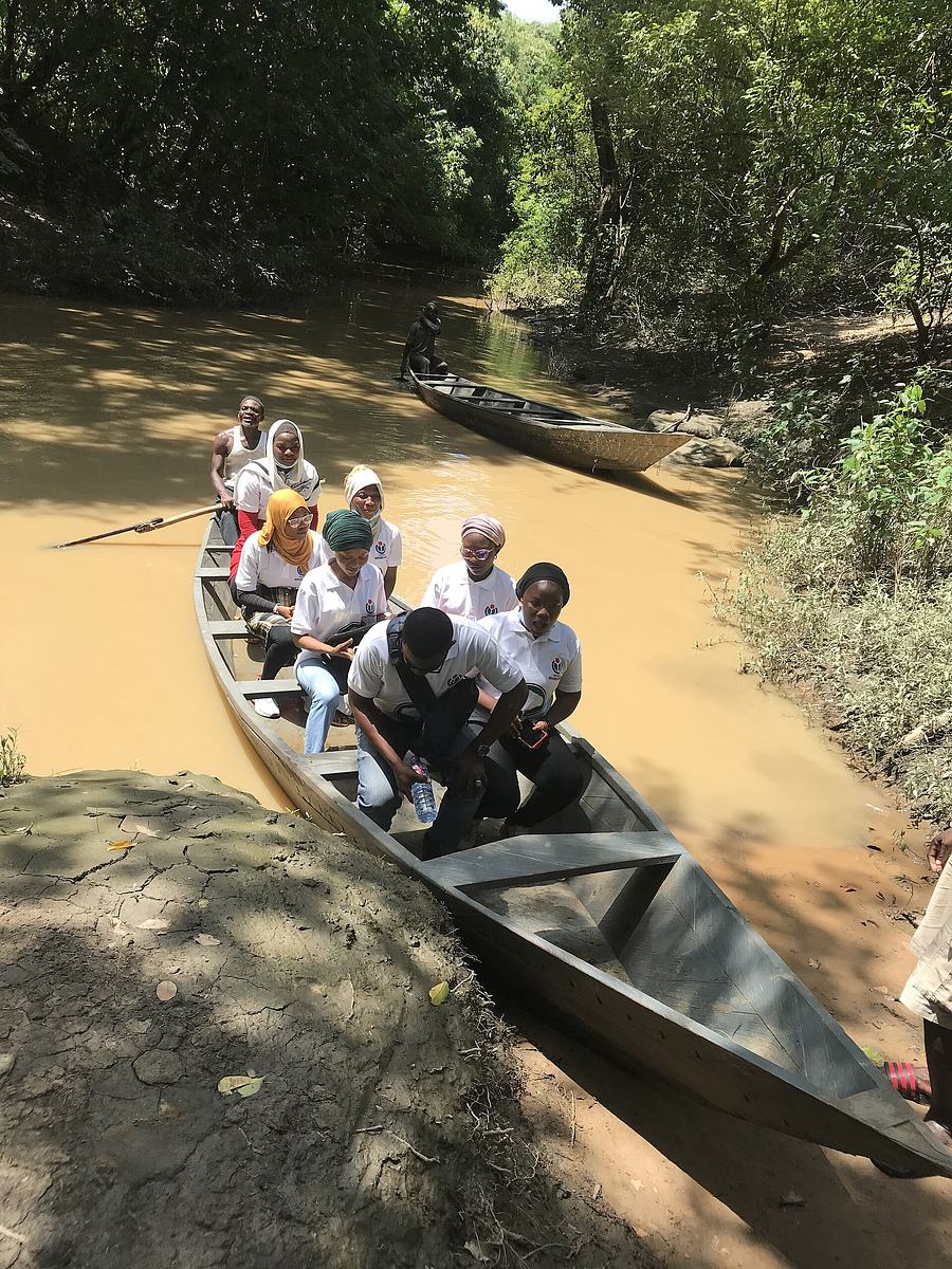 Canoe ride at Mognori eco village