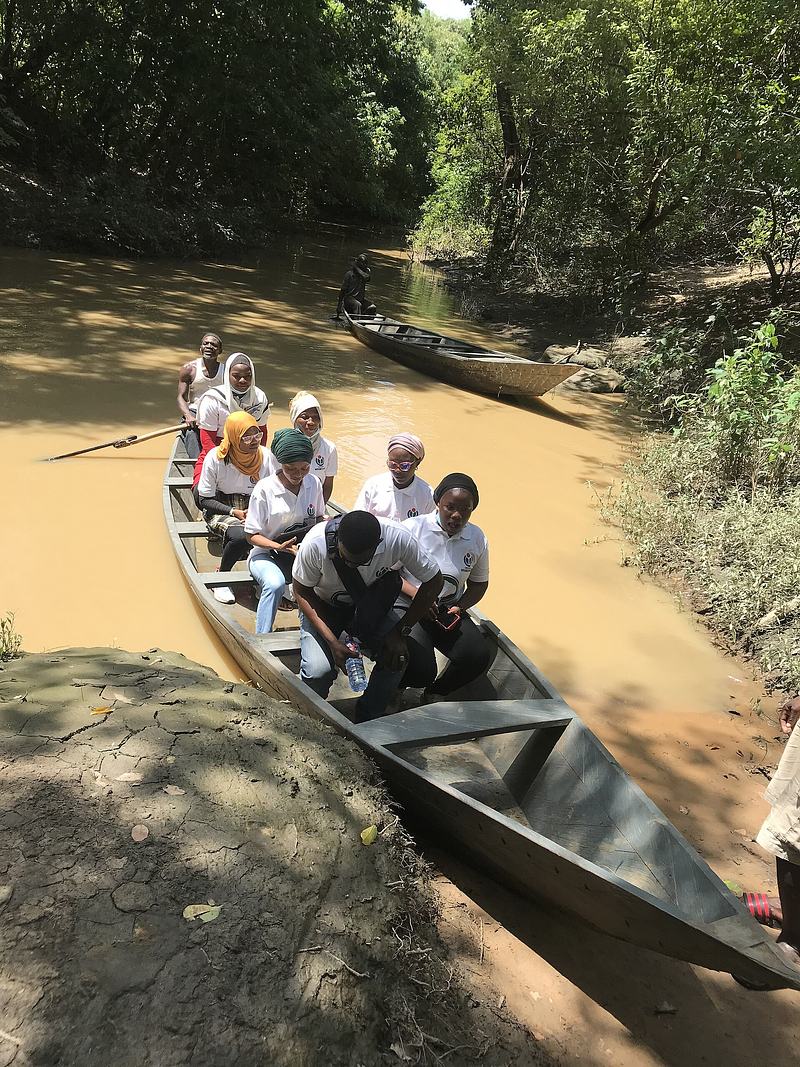 Canoe ride at Mognori eco village