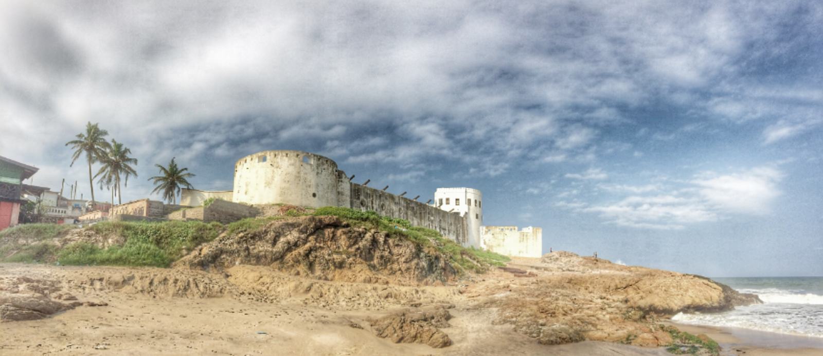 Cape Coast Castle viewed from Oasis Beach