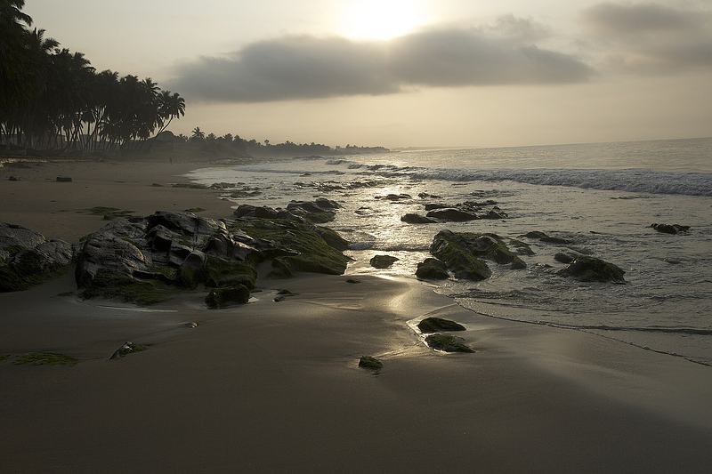 Sandy and rocky beach